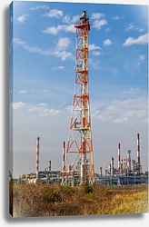 Постер Вид нефтеперерабатывающего завода
