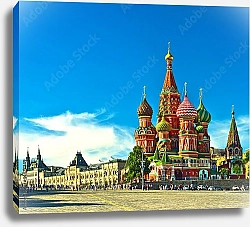 Постер Россия, Москва. Летний вид на Красную площадь