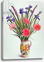 Постер Рэйленд Кристофер (совр) Irises and Berbera in a Dutch Jug