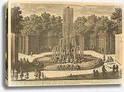 Постер Перель Габриэль Вид на фонтан в центре бассейна