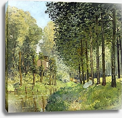 Постер Сислей Альфред (Alfred Sisley) Отдых у ручья. Возле леса