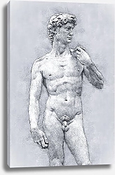 Постер Рисунок статуи Давида