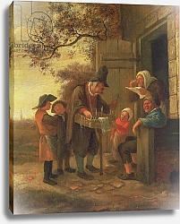Постер Стен Ян A Pedlar selling Spectacles outside a Cottage, c.1650-53