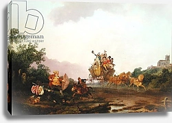Постер Лютербург Филип Revellers on a Coach, c.1785-90