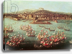 Постер Джоли Антонио The fleet of King Charles III of Spain before the city of Naples, 6 October 1759