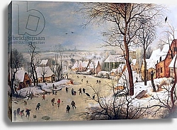 Постер Брейгель Питер Старший Winter Landscape with Birdtrap, 1601