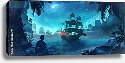 Постер Пиратский корабль в бухте