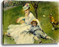Постер Ренуар Пьер (Pierre-Auguste Renoir) Мадам Моне и ее сын