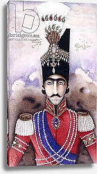 Постер Школа: Персидская 19в. Portrait of Nasir-ud-Din Shah Qajar, c.1845-1850