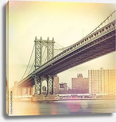 Постер Манхэттенский мост и Нью-Йорк
