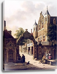 Постер Верхейен Ян Вид на голландскую улицу
