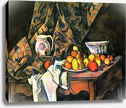 Постер Сезанн Поль (Paul Cezanne) Натюрморт с яблоками и персиками