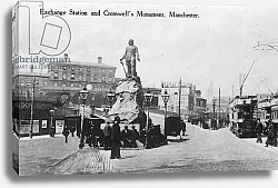 Постер Неизвестен Exchange Station and Cromwell's Monument, Manchester, c.1910