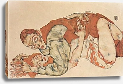 Постер Шиле Эгон (Egon Schiele) Половой акт. Эскиз