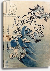 Постер Хокусай Кацушика Waves and Birds, c.1825