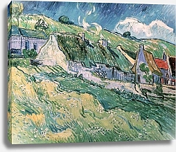 Постер Ван Гог Винсент (Vincent Van Gogh) Cottages at Auvers-sur-Oise, 1890