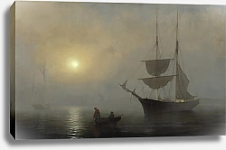 Постер Лэйн Фитц Ship in Fog, Gloucester Harbor