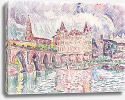 Постер Синьяк Поль (Paul Signac) Blick auf Montauban bei Regen