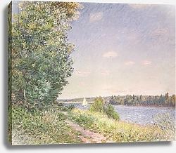Постер Сислей Альфред (Alfred Sisley) Normandy, the water path in the evening, Sahurs, 1894