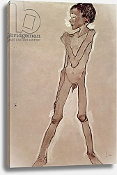 Постер Шиле Эгон (Egon Schiele) Nude Boy Standing