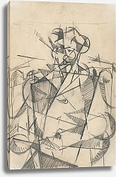 Постер Глез Альберт Untitled [Cubist portrait of a seated man]