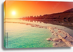 Постер  Восход солнца над Мёртвым морем