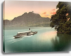 Постер Швейцария. Озеро Фирвальдштеттер