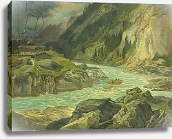 Постер Моргенштерн Карл Rapids on the River Isar, 1830