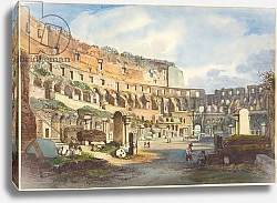 Постер Каффи Имполито Interior of the Colosseum, watercolour and gouache over graphite on wove paper
