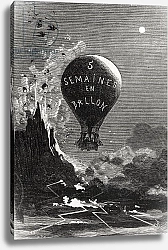 Постер Риоу Эдуард Frontispiece to 'Five Weeks in a Balloon' by Jules Verne