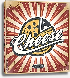 Постер Ретро плакат с сыром