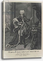 Постер Portrait of Peter II, engraved by Christian Albrecht Wortmann, 1729