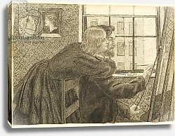 Постер Розетти Данте G P Boyce with Fanny Cornforth at Rossetti's Studio, Chatham Place, c.1858