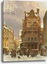 Постер Спрингер Корнелис Belgium Street Scene, 19th century