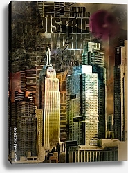 Постер Нью-Йоркская городская абстракция