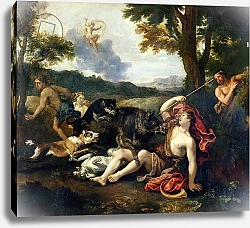 Постер Альбани Франческо Adonis Killed by a Wild Boar