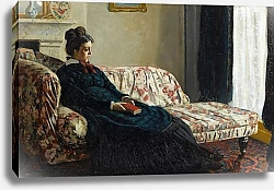 Постер Моне Клод (Claude Monet) Миссис Моне на софе