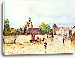 Постер Сислей Альфред (Alfred Sisley) Дождь в Море-сюр-Луэн