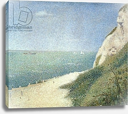 Постер Сера Жорж-Пьер (Georges Seurat) Beach at Bas Butin, Honfleur, 1886