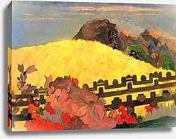 Постер Гоген Поль (Paul Gauguin) Там храм (Parahi te marae)