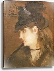 Постер Мане Эдуард (Edouard Manet) Berthe Morisot in a Black Hat