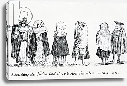 Постер Школа: Немецкая 18в. A Depiction of Jewish People and their Dress, 1706