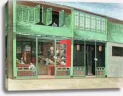 Постер Школа: Китайская 19в. Polly the Tailor's shop, c.1830