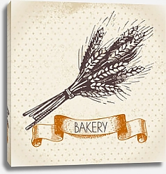 Постер Иллюстрация со снопом пшеницы