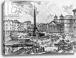Постер Пиранези Джованни View of the Piazza della Rotonda, from the 'Views of Rome' series, c.1760