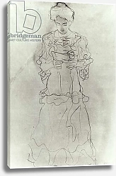 Постер Климт Густав (Gustav Klimt) Girl Reading I,