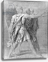 Постер Давид Жак Луи The three Horatii brothers, study for 'The Oath of the Horatii', 1785