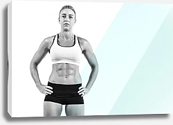 Постер Спортсменка с мускулистой фигурой