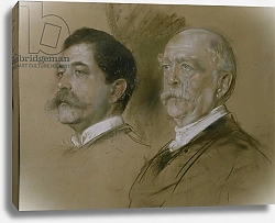 Постер Ленбах Франц Otto von Bismarck and his Son Herbert, State Secretary of the Foreign Office from 1860-90, 1892