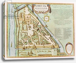 Постер Блау Джон (карты) Map showing the Kremlin, Moscow, 1662